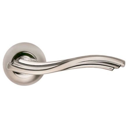 Ручка дверная Morelli MH-14 SN/CP никель матовый/хром