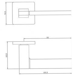Ручка дверная ADDEN BAU COSMO S-533 GRAPHITE