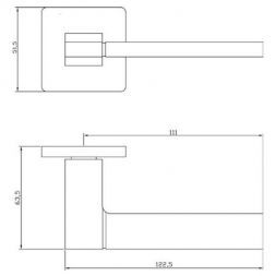 Ручка дверная ADDEN BAU COSMO S-533 NICKEL