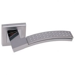 Ручка дверная ADDEN BAU OBRA Q330 CHROME/CRYSTAL EFFECT