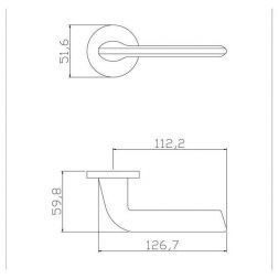 Ручка дверная ADDEN BAU DOVE S-484 GRAPHITE