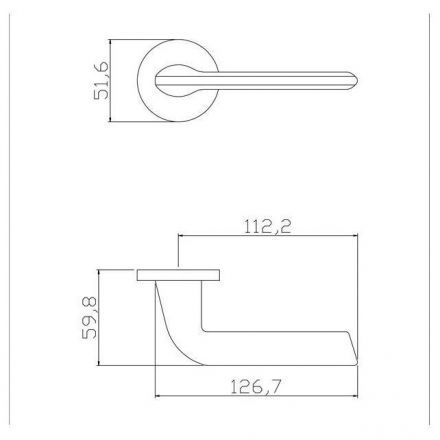 Ручка дверная ADDEN BAU DOVE S-484 GRAPHITE