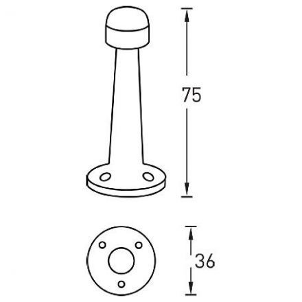 Дверной ограничитель ARCHIE G004 MAB/ACF