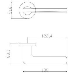 Ручка дверная ADDEN BAU ELIT S-487 GRAPHITE
