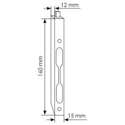 Шпингалет Morelli L160 SC хром матовый