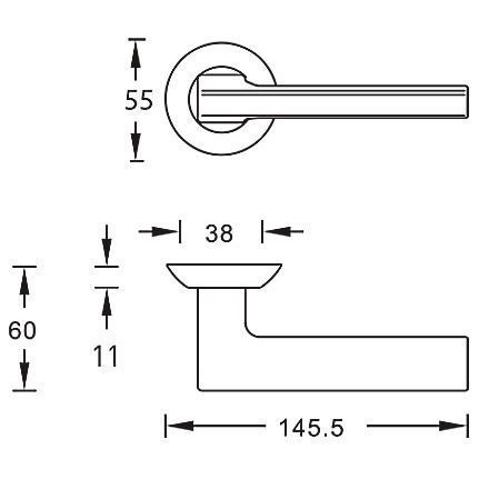 Ручка межкомнатная ARCHIE S010 110HH Sedoso Line