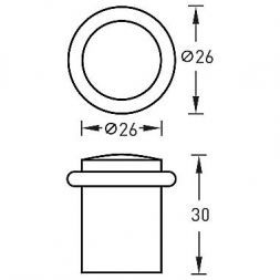 Дверной ограничитель ARCHIE A02 MAB/ACF
