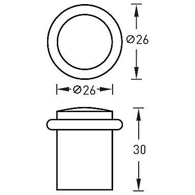 Дверной ограничитель ARCHIE A02 MAB/ACF
