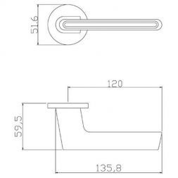 Ручка дверная ADDEN BAU RIVER S-486 GRAPHITE