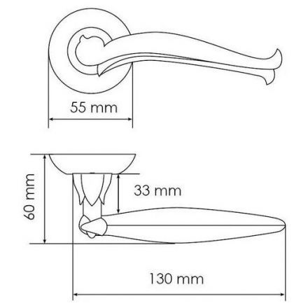 Ручка дверная Morelli MH-23 COF кофе