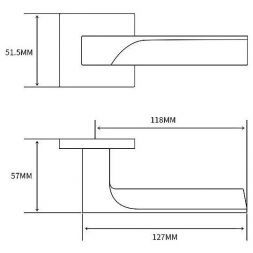 Ручка дверная ADDEN BAU SHARP S-558 GRAPHITE