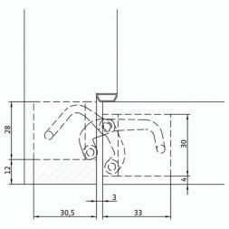 Петля скрытая Morelli HH-3 PC