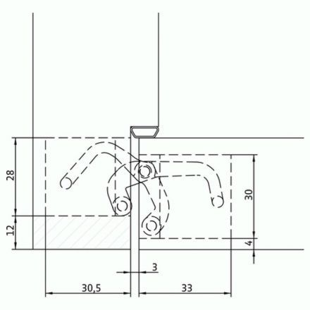 Петля скрытая Morelli HH-3 PC