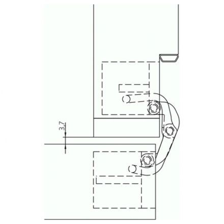 Петля скрытая Morelli HH-3 PC