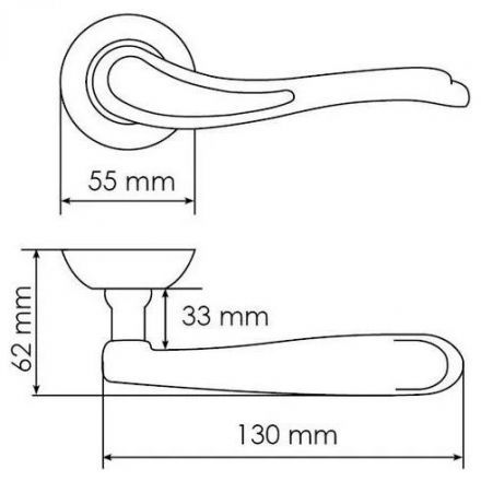 Ручка дверная Morelli MH-26 SG/GP золото матовое/золото