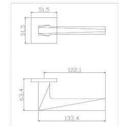 Ручка дверная ADDEN BAU SOLAR S-535 NICKEL