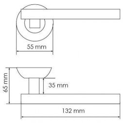 Ручка дверная Morelli MH-18 SC/CP хром матовый/хром