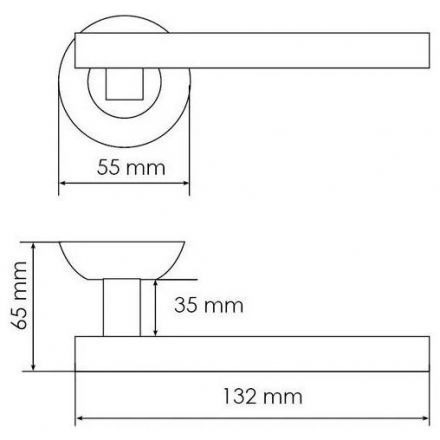 Ручка дверная Morelli MH-18 SC/CP хром матовый/хром