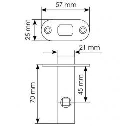 Защелка межкомнатная Morelli LP6-45 PG золото