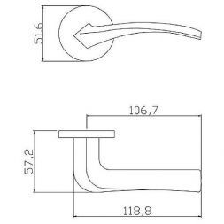 Ручка дверная ADDEN BAU WAVE S-488 GRAPHITE
