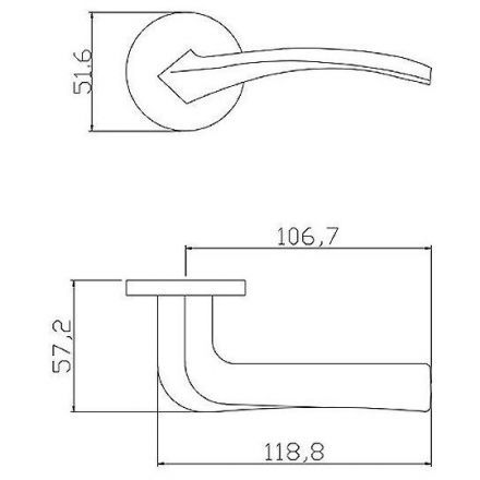 Ручка дверная ADDEN BAU WAVE S-488 GRAPHITE