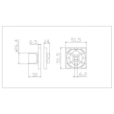 Завертка сантехническая ADDEN BAU WC SQ-003 BLACK