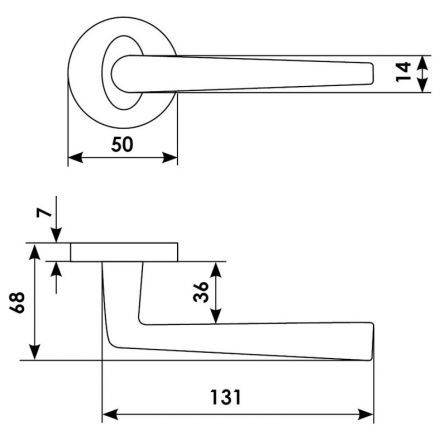 Ручка дверная Morelli THE FORCE CAFFE кофе