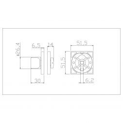 Завертка сантехническая ADDEN BAU WC SQ-003 NICKEL