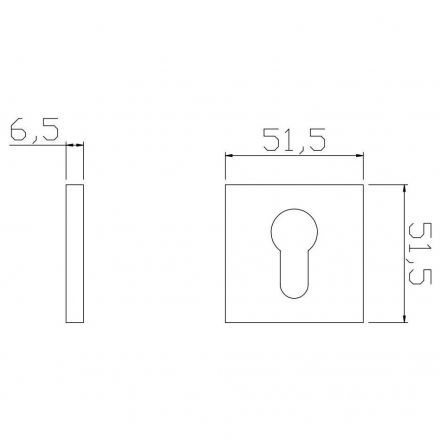 Накладка на ключевой цилиндр ADDEN BAU SC SQ-001 BLACK