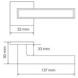 Ручка дверная Morelli MH-48-S6 SC/BL NEW хром матовый/черный