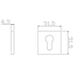 Накладка на ключевой цилиндр ADDEN BAU SC SQ-001 NICKEL