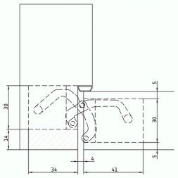 Петля скрытая Morelli HH-6 PC