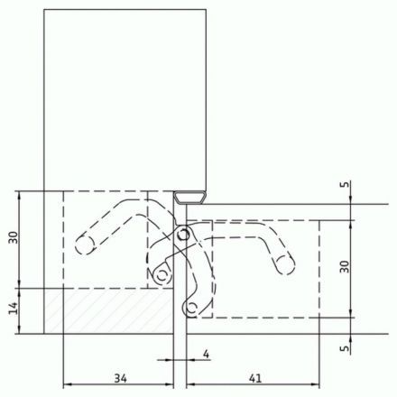 Петля скрытая Morelli HH-6 PC