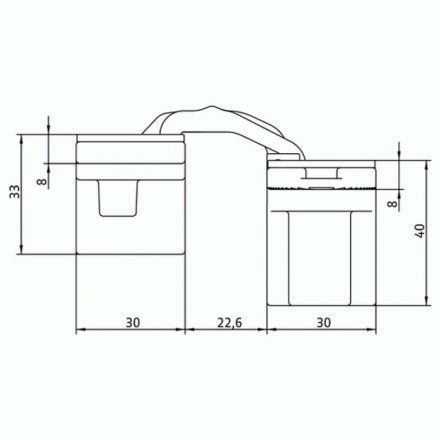 Петля скрытая Morelli HH-6 PC